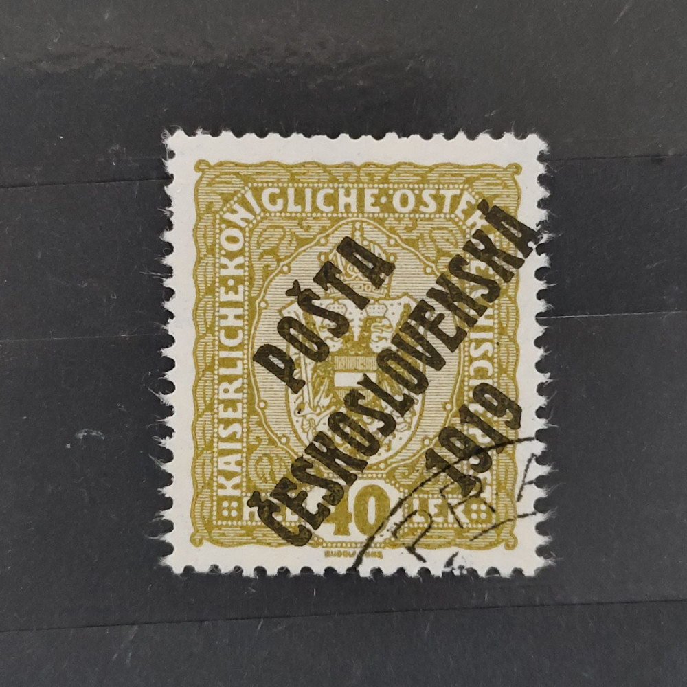 Sello Checoslovaquia PČ 1919 , 40h, Mi.45, usado# 