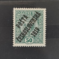 Známka ČSR PČ 1919 , 50h, Pof.43**, I. typ přetisku 