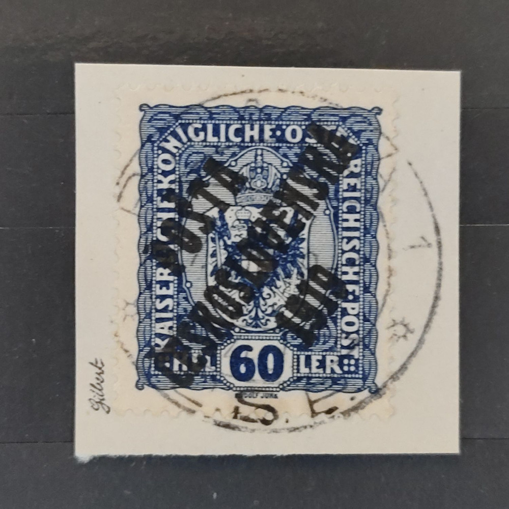 Recorte Checoslovaquia PČ 1919 , 60h, Mi.47, usado# 