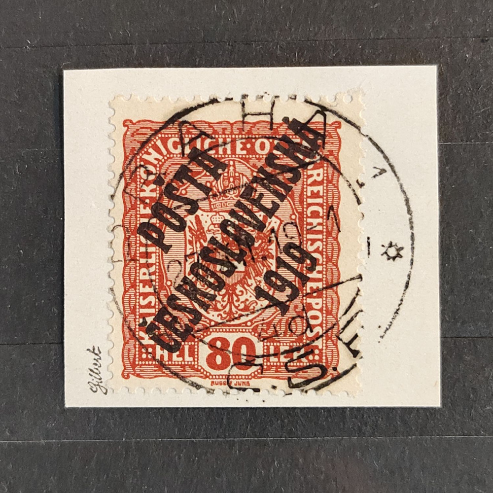 Abschnitt Tschechoslowakie PČ 1919 , 80h, Mi.48# 