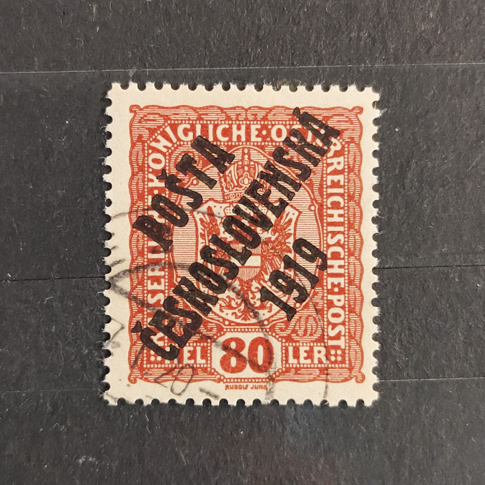 Sello Checoslovaquia PČ 1919 , 80h, Mi.48, usado# 