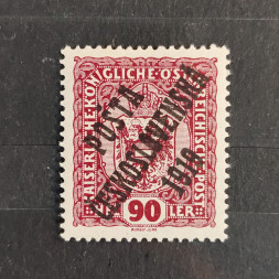 Briefmarke Tschechoslowakie PČ 1919 , 90h, Mi.49* 