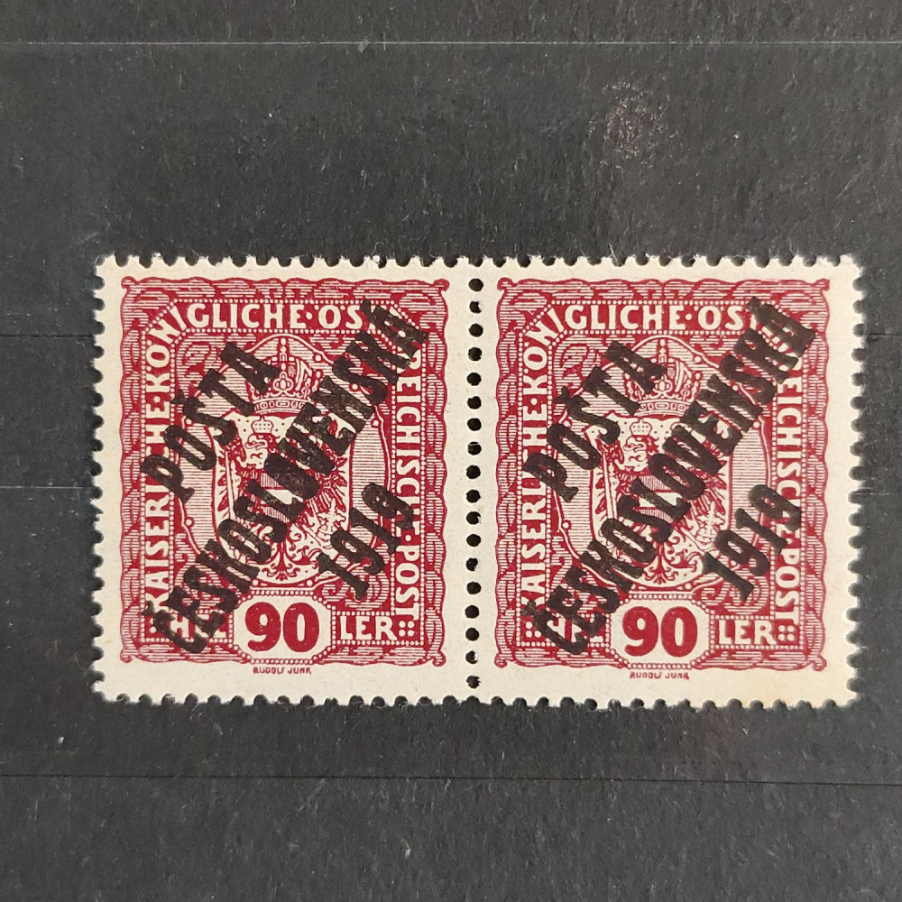 Pareja Checoslovaquia PČ 1919 , 90h, Mi.49, MNH** 