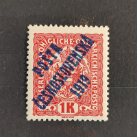 Stamp Czechoslovakia PČ 1919 , 1K, Mi.50, MNH** 