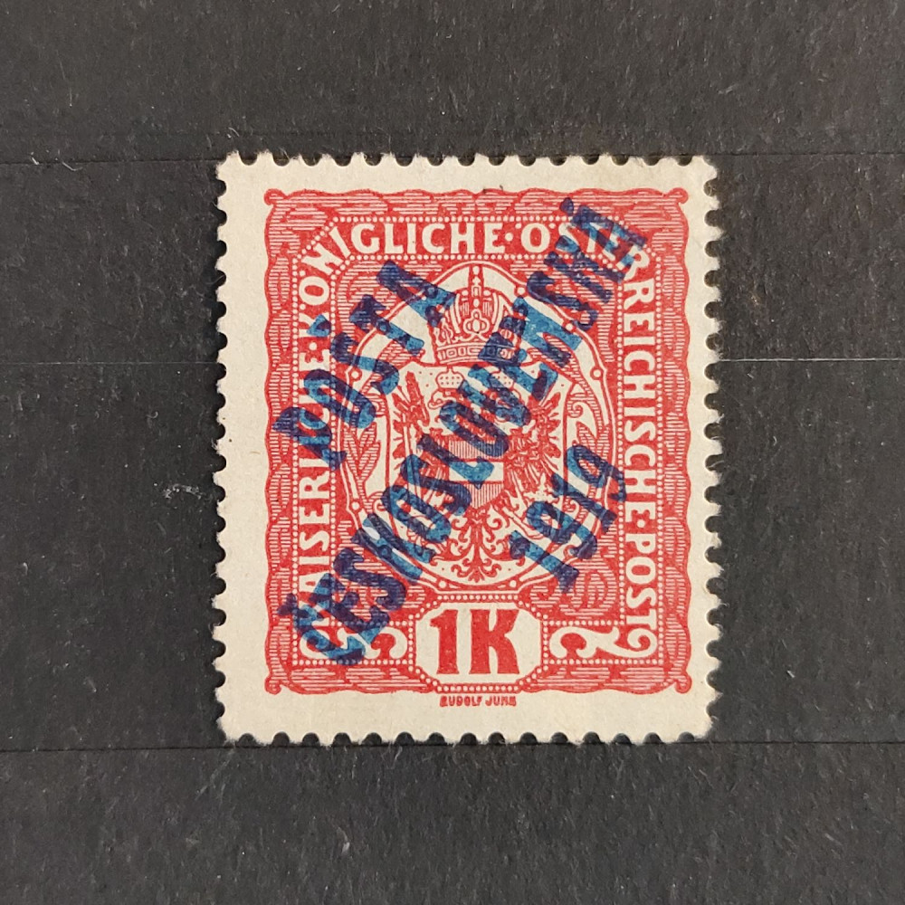 Sello Checoslovaquia PČ 1919 , 1K, Mi.50, (*)(*) 