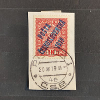 Cut-out Czechoslovakia PČ 1919 , 1K, Mi.50, used# 