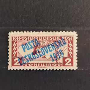 Známka ČSR, 2h, Pof.57B*, III. typ přetisku 