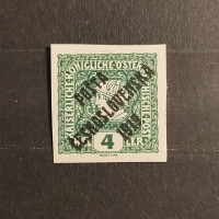 Briefmarke Tschechoslowakie PČ 1919 , 4h, Mi.100** 