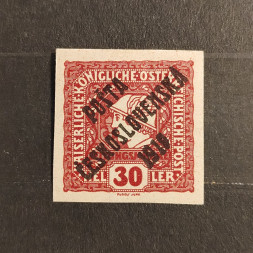 Známka ČSR PČ 1919 , 30h, Pof.64*, I. typ přetisku 