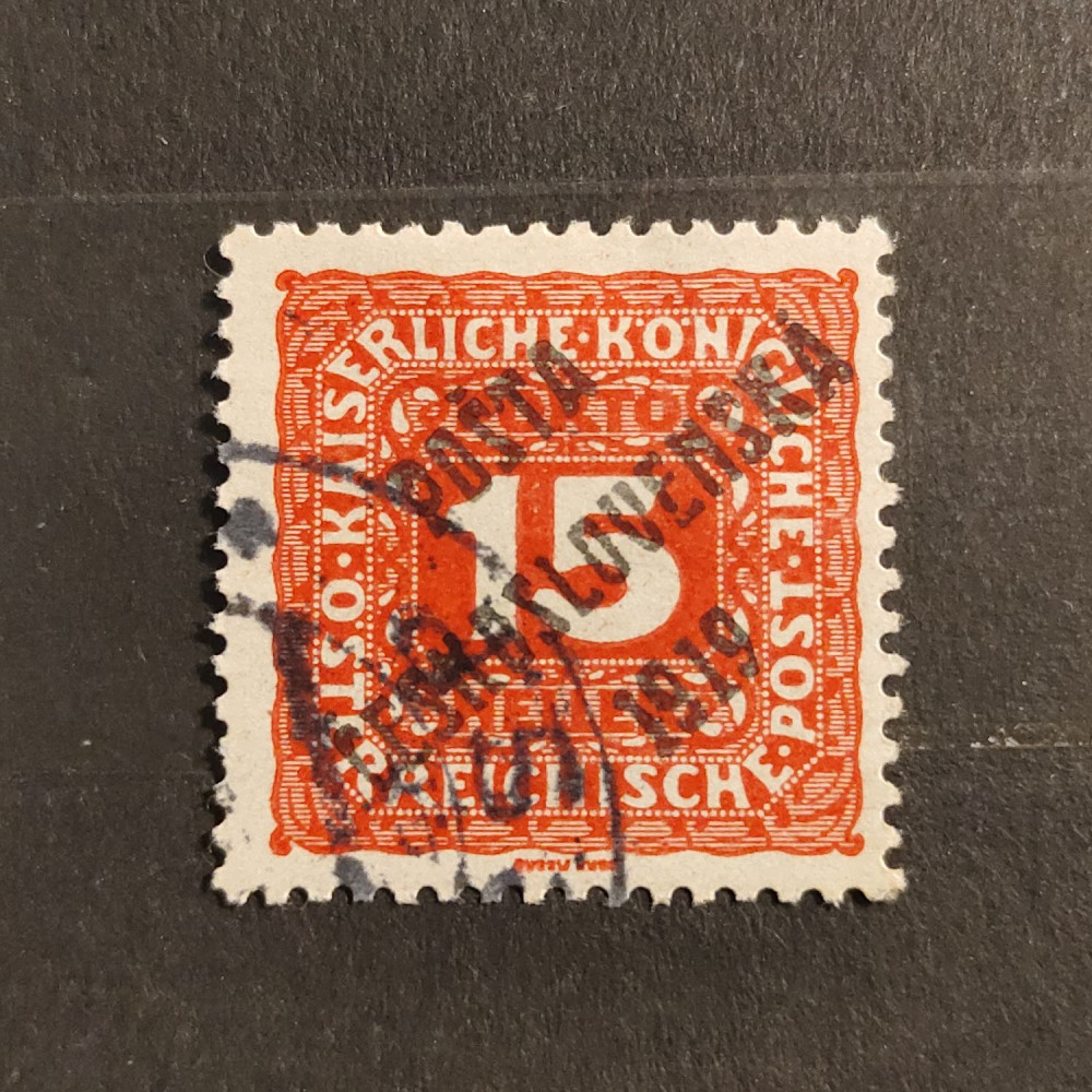 Sello Checoslovaquia PČ 1919 , 15h, Mi.83, usado# 