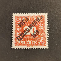 Briefmarke Tschechoslowakie PČ 1919 , 20h, Mi.84* 