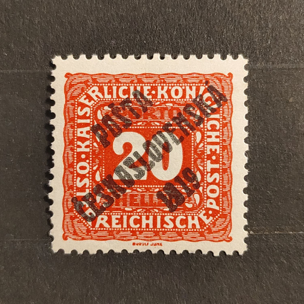 Briefmarke Tschechoslowakie PČ 1919 , 20h, Mi.84* 