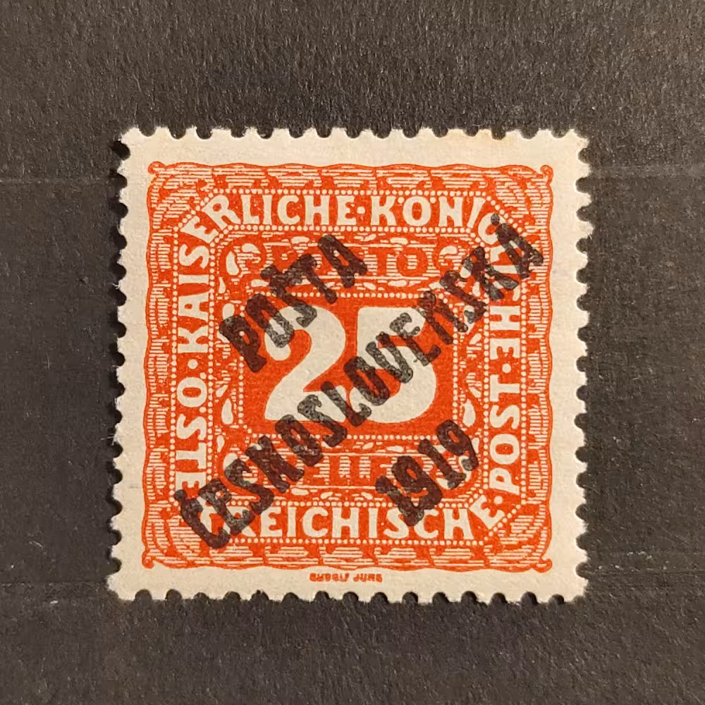 Briefmarke Tschechoslowakie PČ 1919 , 25h, Mi.85* 
