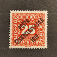 Briefmarke Tschechoslowakie PČ 1919 , 25h, Mi.85* 