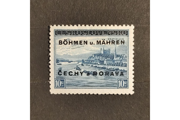 Briefmarke Böhmen und Mähren Protektorat, 10Kč, Mi.19** 