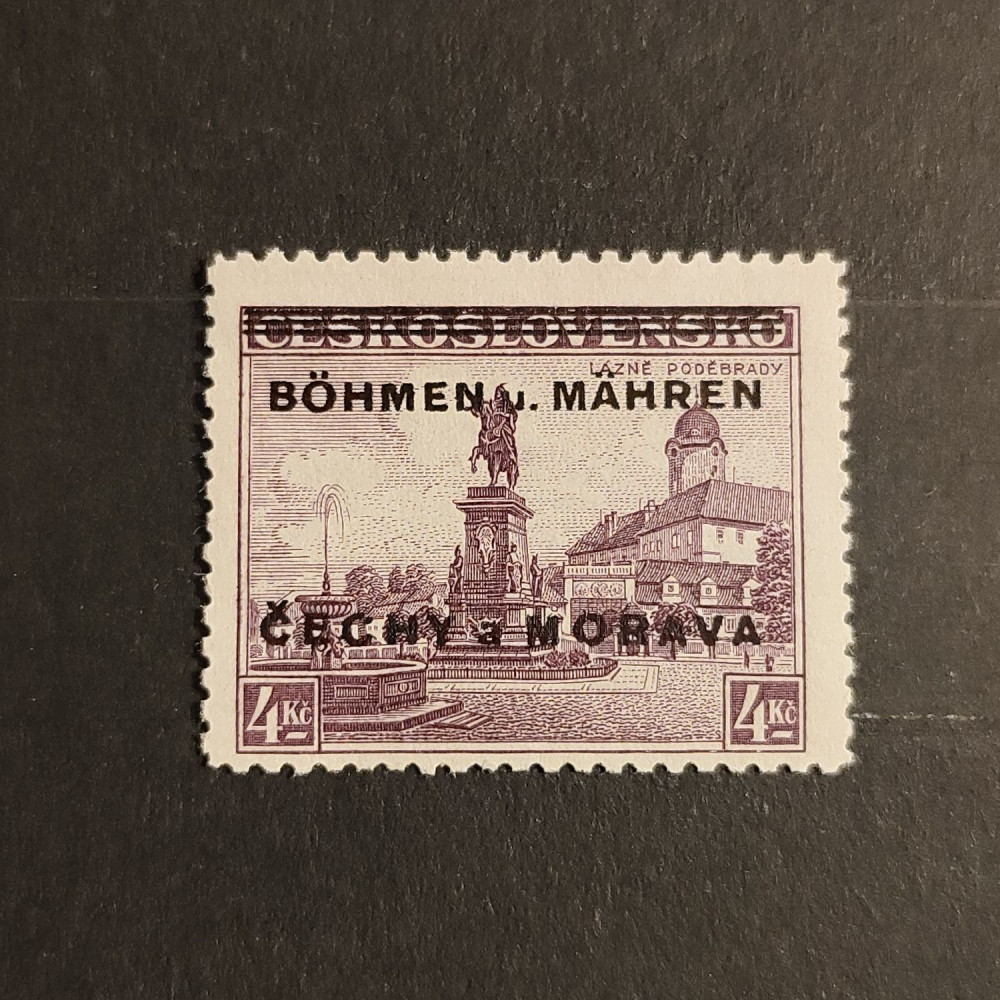 Sello Protectorado de Bohemia y Moravia, 4Kč, Mi.17, MNH** 