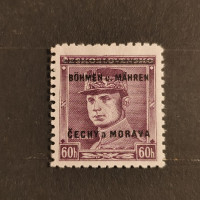 Briefmarke Böhmen und Mähren Protektorat, 60H, Mi.8** 