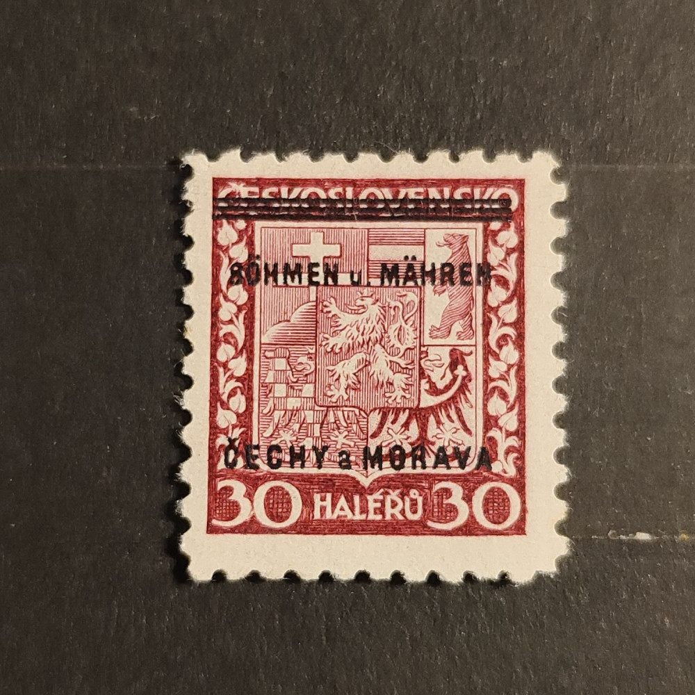 Selo Protetorado da Boêmia e Morávia, 30H, Mi.5, MNH** 