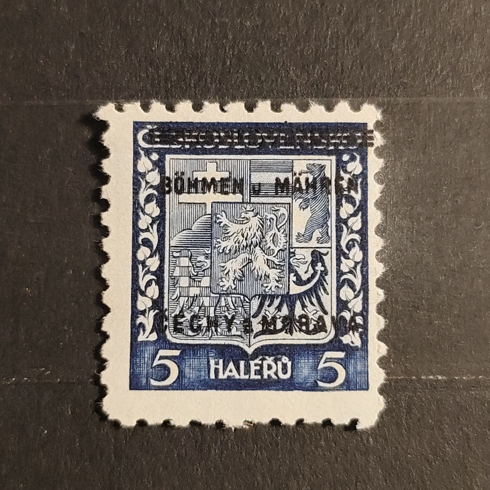 Sello Protectorado de Bohemia y Moravia, 5H, Mi.1, MNH** 