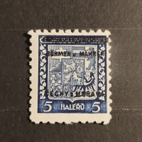 Sello Protectorado de Bohemia y Moravia, 5H, Mi.1, MNH** 