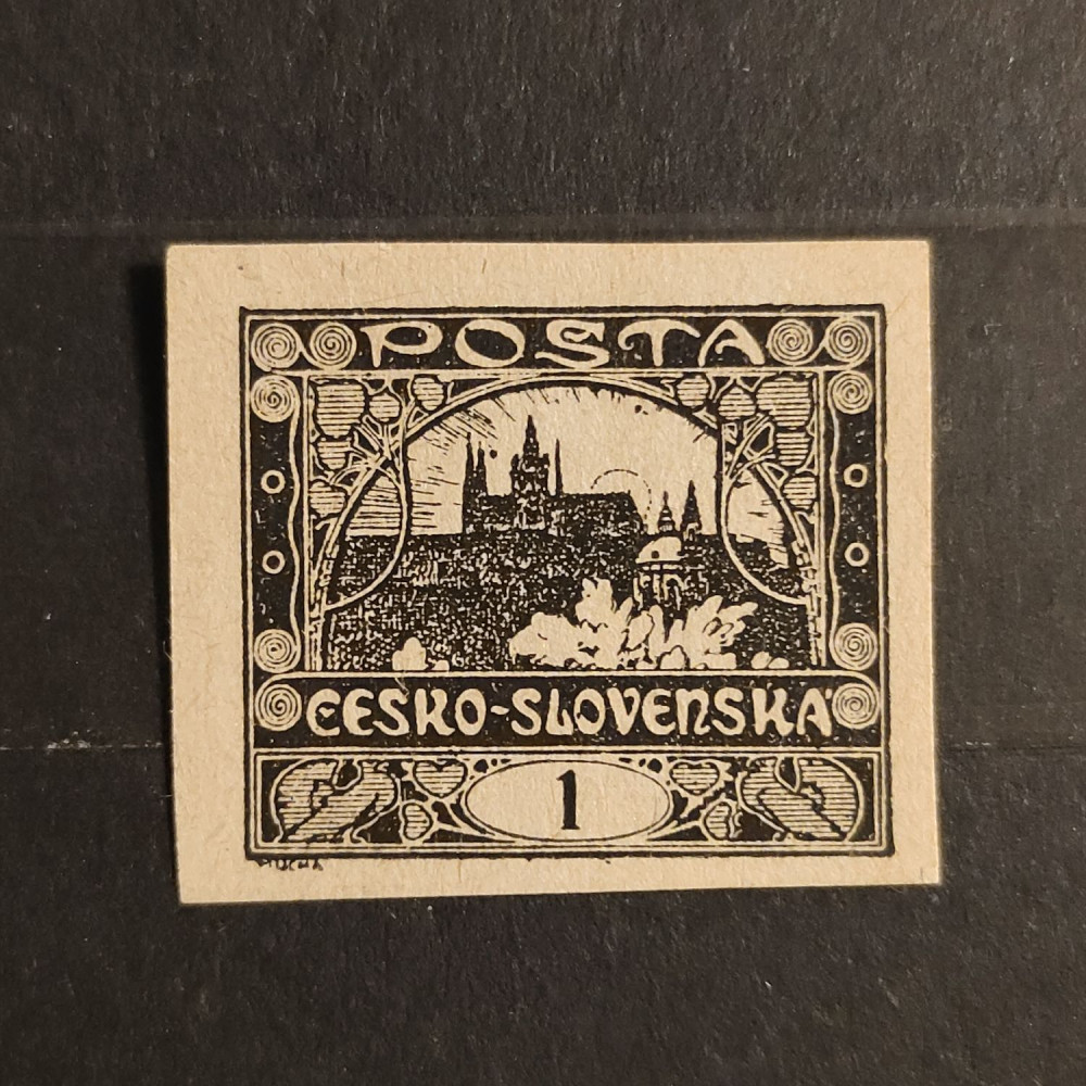 Provas de impressão Tchecoslováquia, 1h, Mi.18, (*)(*) 