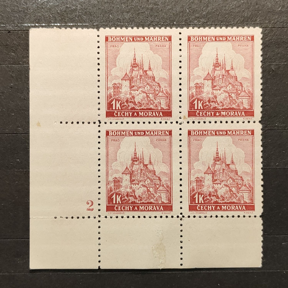 Block Böhmen und Mähren Protektorat, 1K, Mi.28* 