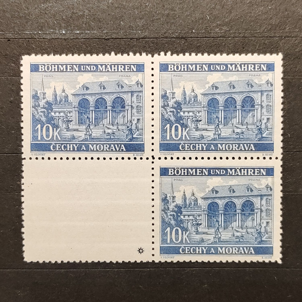 Folha completa Protetorado da Boêmia e Morávia, 10K, Mi.60, MNH** 