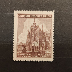 Briefmarke Böhmen und Mähren Protektorat, 150H, Mi.140** 