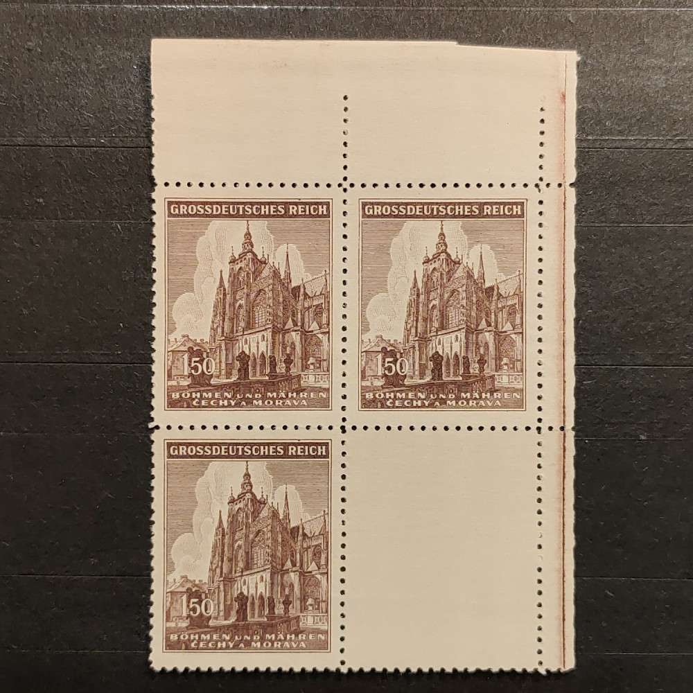 Selo com vinhetas Protetorado da Boêmia e Morávia, 150H, Mi.140, MNH** 