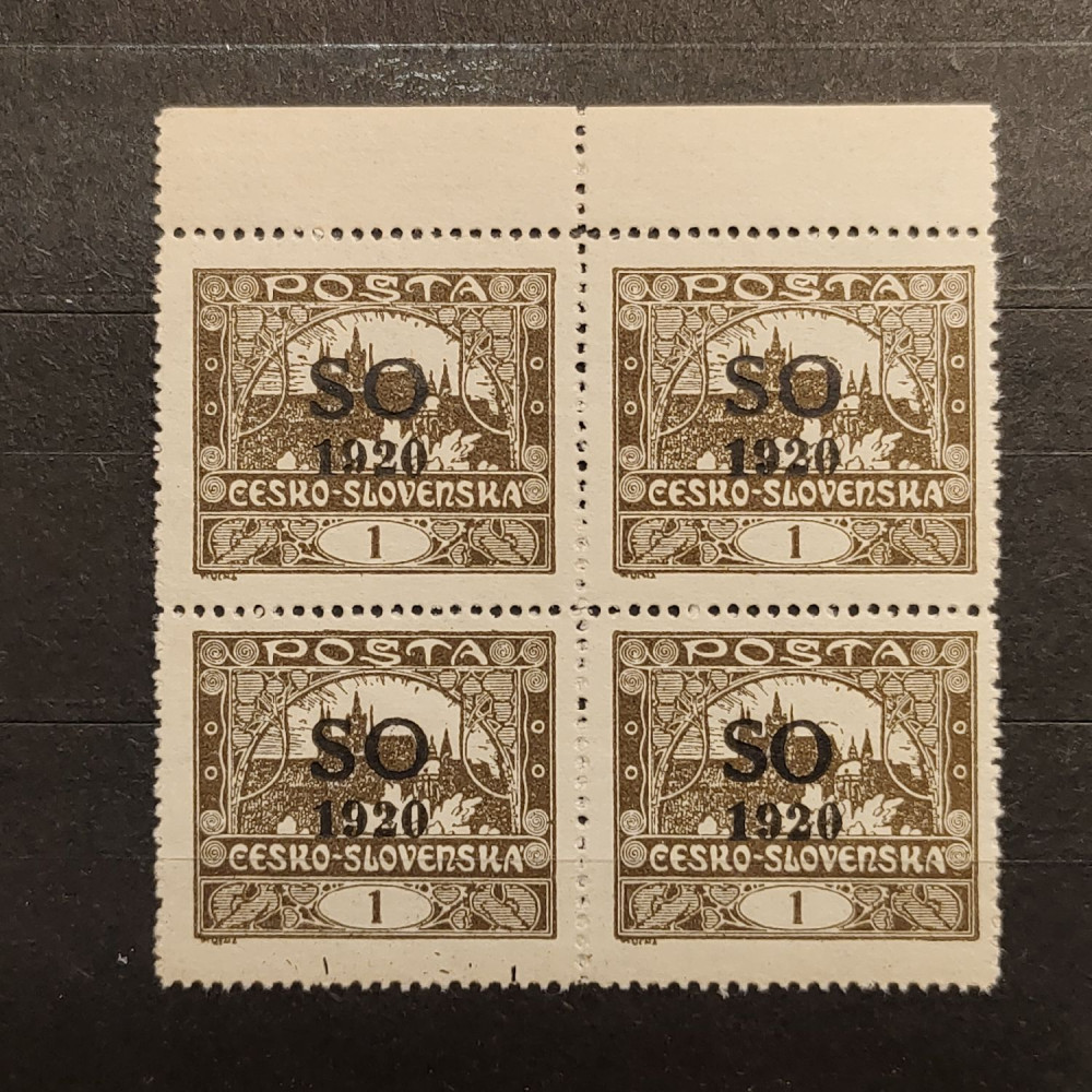 Viererblock Tschechoslowakie, 5h, Mi.3** , zoubkování: A
