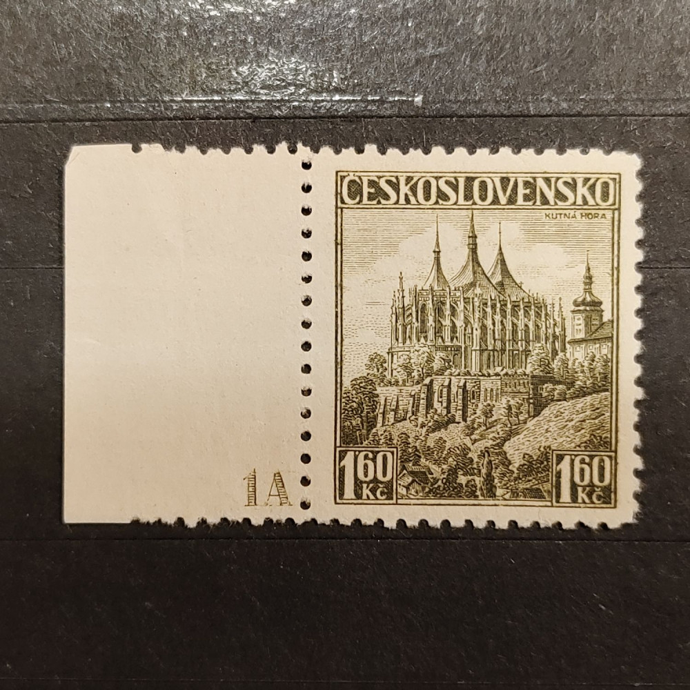 Briefmarken mit Kennzeichen Tschechoslowakie, 1,60 Kč, Mi.386** 