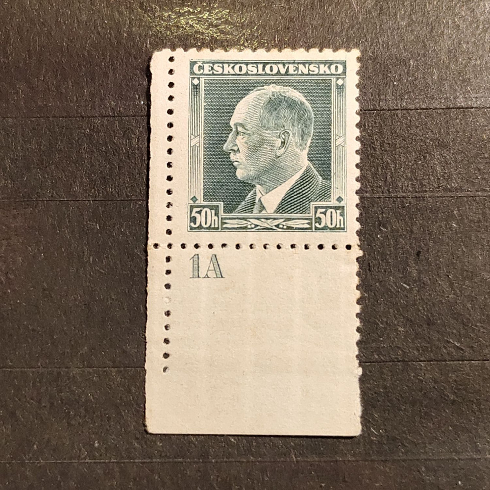 Briefmarke mit Ziefeldern Tschechoslowakie, 50+50h, Mi.361* 