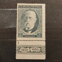 Briefmarke mit Ziefeldern Tschechoslowakie, 2 Kč, Mi.299** 