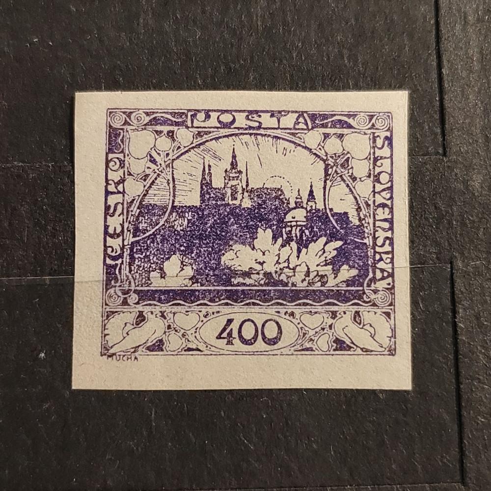 Stamp Czechoslovakia, 400h, Mi.10, MH* 