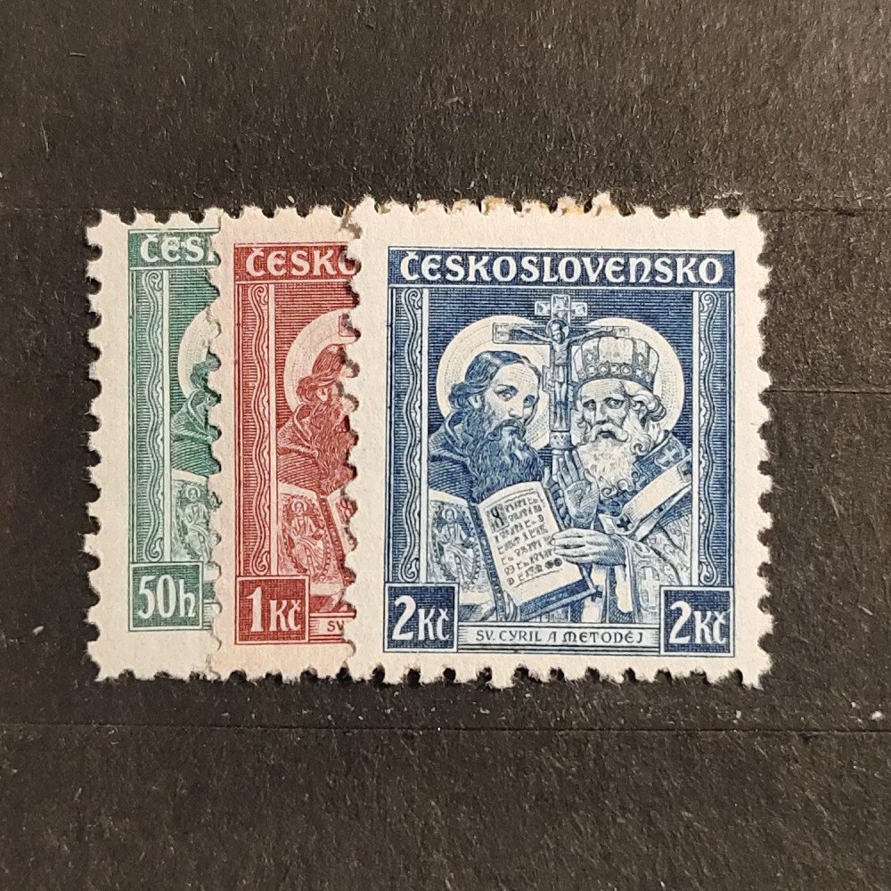 Set Czechoslovakia, 50h-2 Kč, Mi.339-341, MH* Set Czechoslovakia, 50h-2 Kč, Mi.339-341, MH*