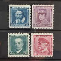 Set Czechoslovakia, 40h-1 Kč, Mi.347-350, MH* 