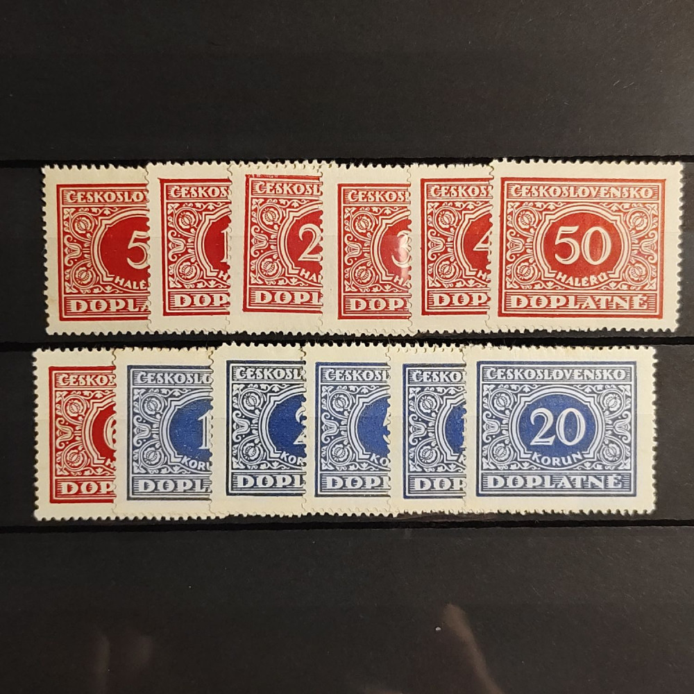 Série Tchecoslováquia, 5h-20 Kč, Mi.55-66, MH* 