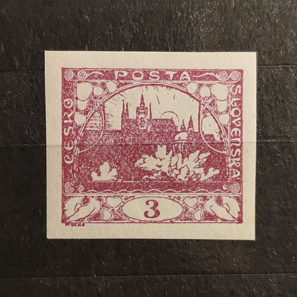 Briefmarke Tschechoslowakie, 3h, Mi.1** 