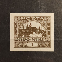 Známka ČSR, 1h, Pof.1** Známka ČSR, 1h, Pof.1**