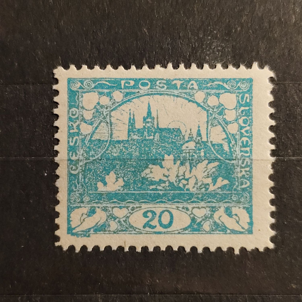Sello Checoslovaquia, 20h, Mi.4A, MNH** 