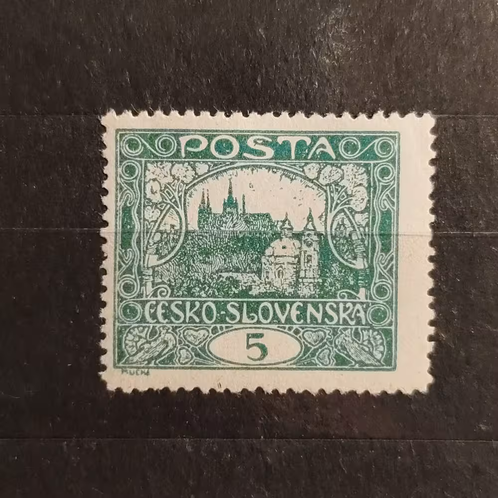 Briefmarke Tschechoslowakie, 5h, Mi.24Ba** 