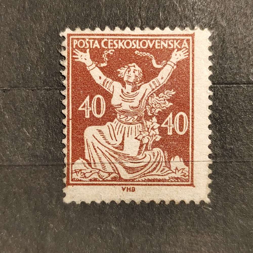 Známka ČSR, 40h, Pof.154*, typ I 