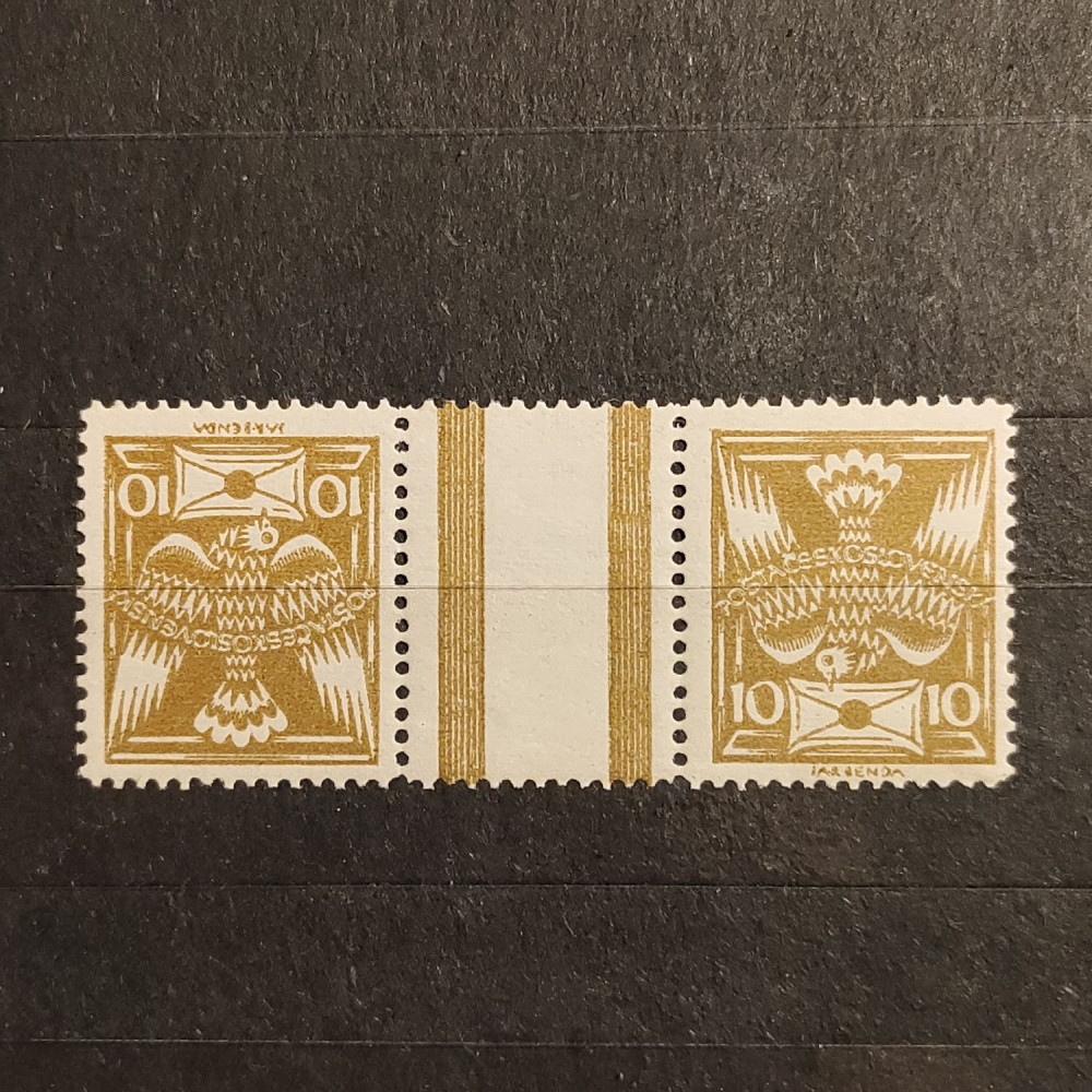 Pareja tête-bêche Checoslovaquia, 10h, Mi.165 B KZ, MNH** 