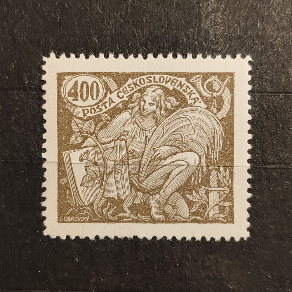 Sello Checoslovaquia, 400h, Mi.186, MNH** 