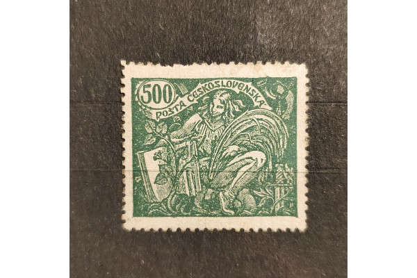 Známka ČSR, 500h, Pof.168*, A 