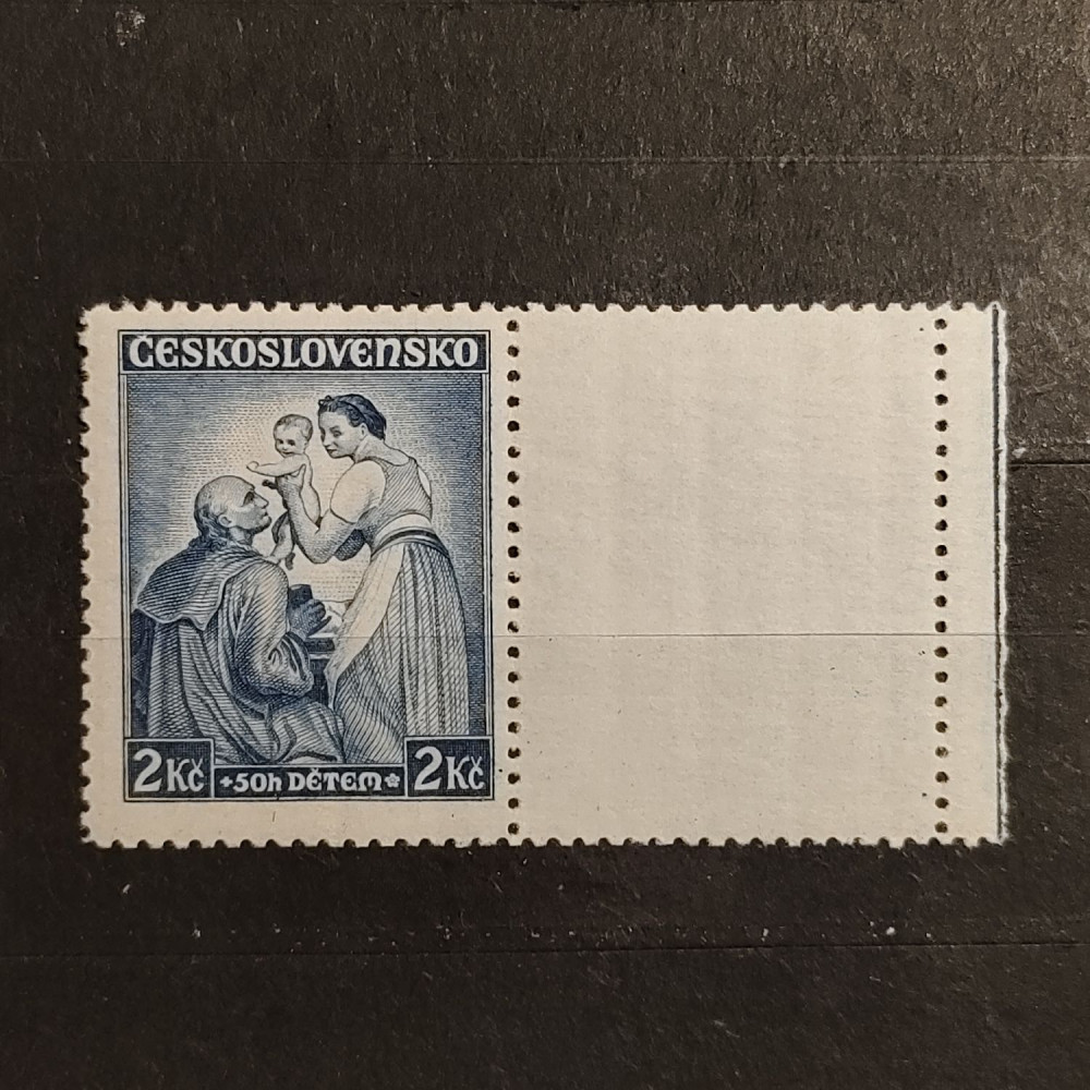 Sello con viñetas Checoslovaquia, 2 Kč + 50h, Mi.344, MNH** 