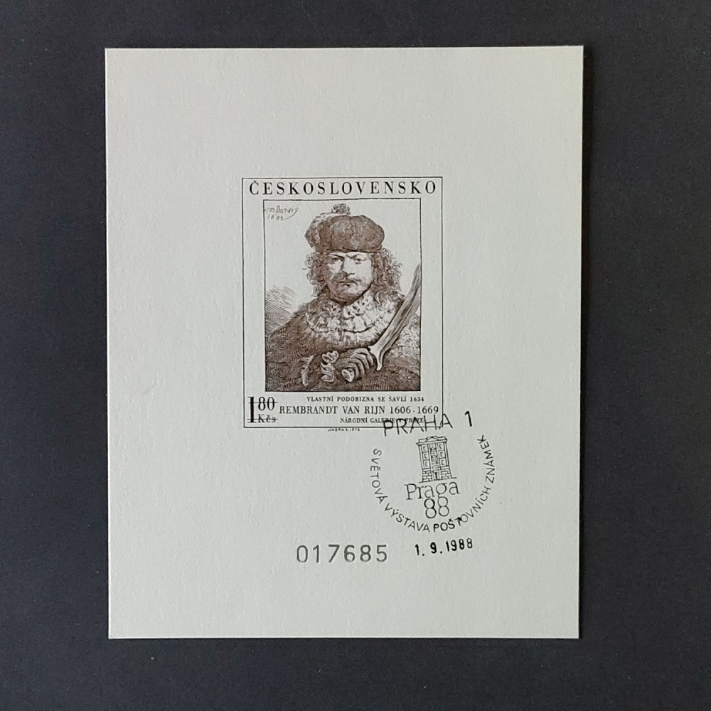Commemorative print Czechoslovakia, , used# 