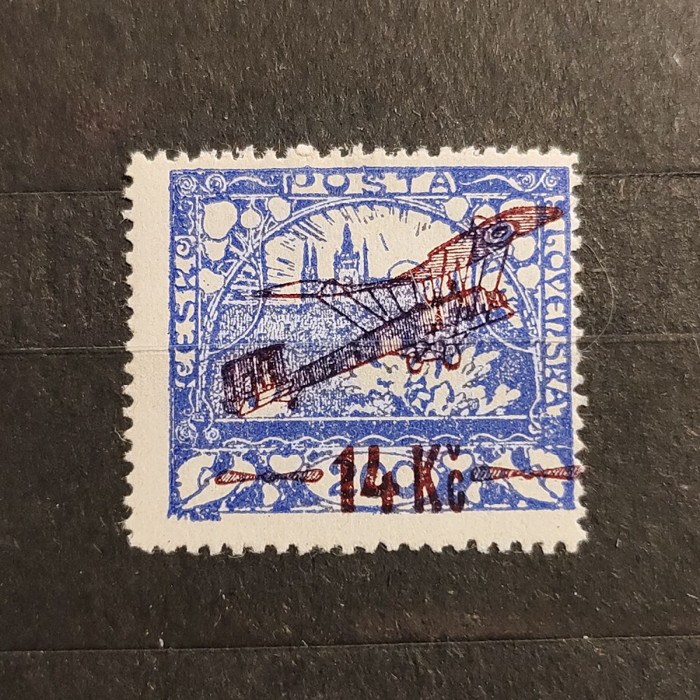 Sello Checoslovaquia, 14 Kč / 200h, Mi.192B, MH* 