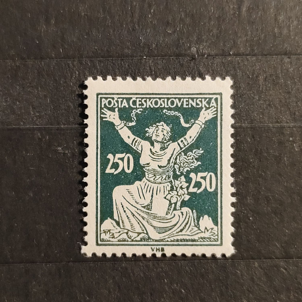 Sello Checoslovaquia, 250h, Mi.180, MH* 
