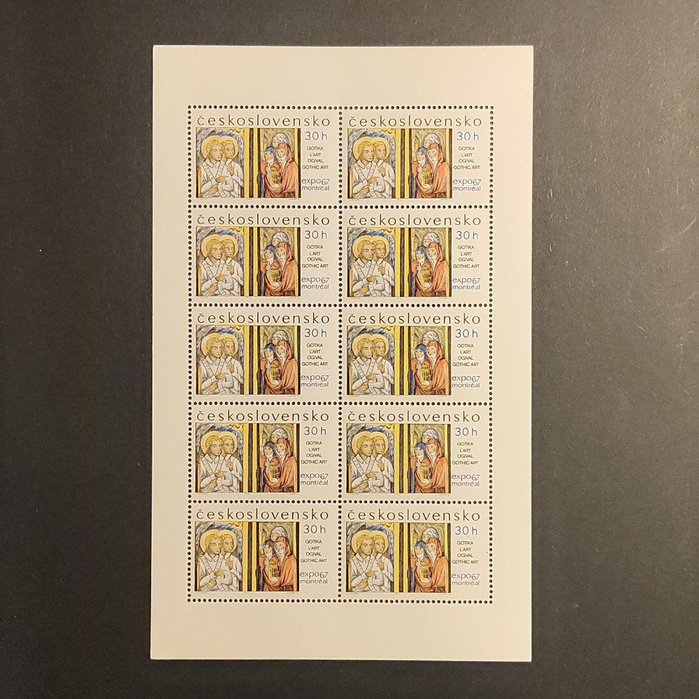 Bloco de dez Tchecoslováquia, 30h, , MNH** 